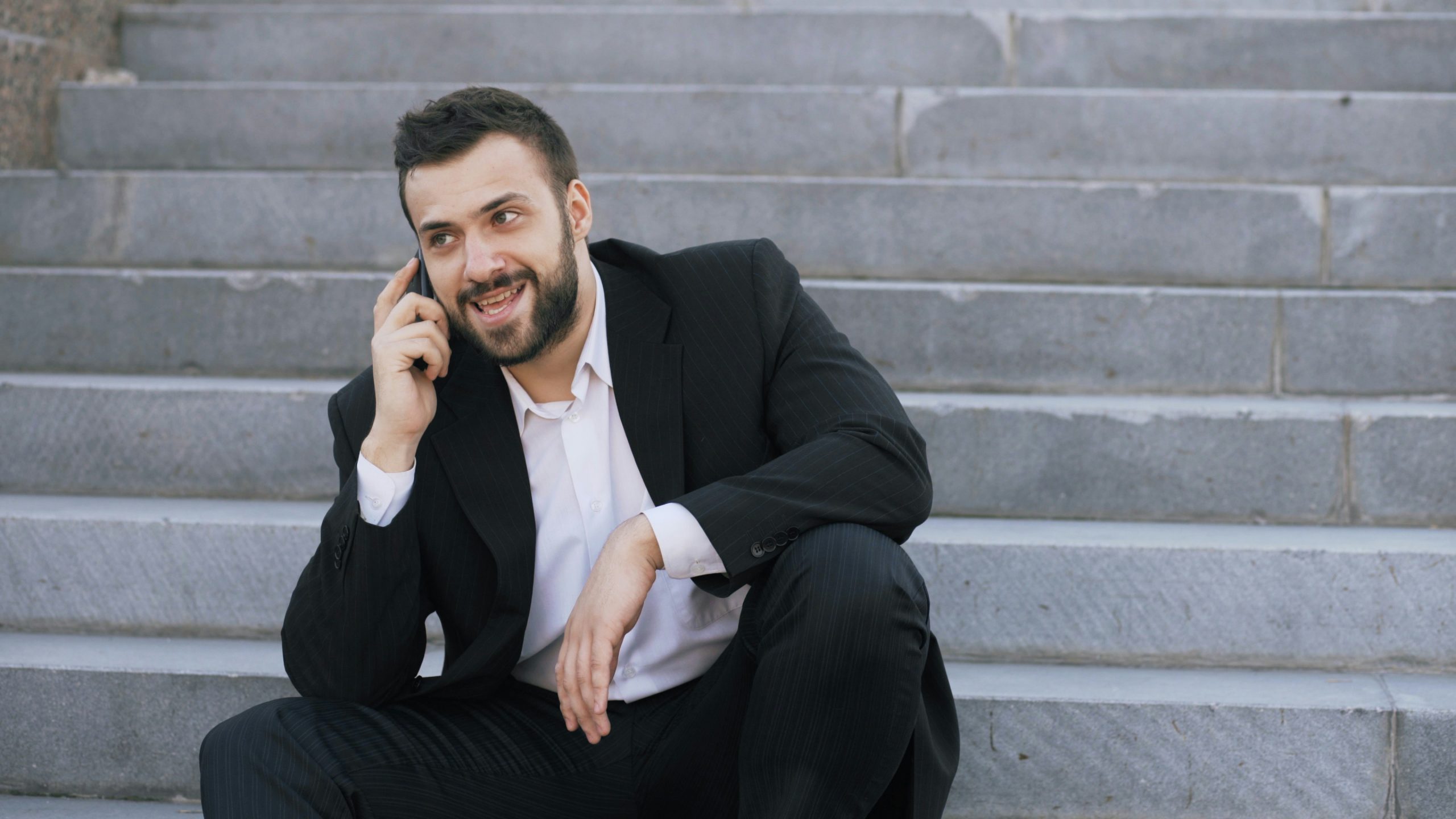 Man Talking on Phone